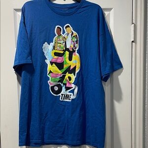 Bright Blue Graphic Short-Sleeve Tee featuring  DJ Jazzy Jeff & The Fresh Prince